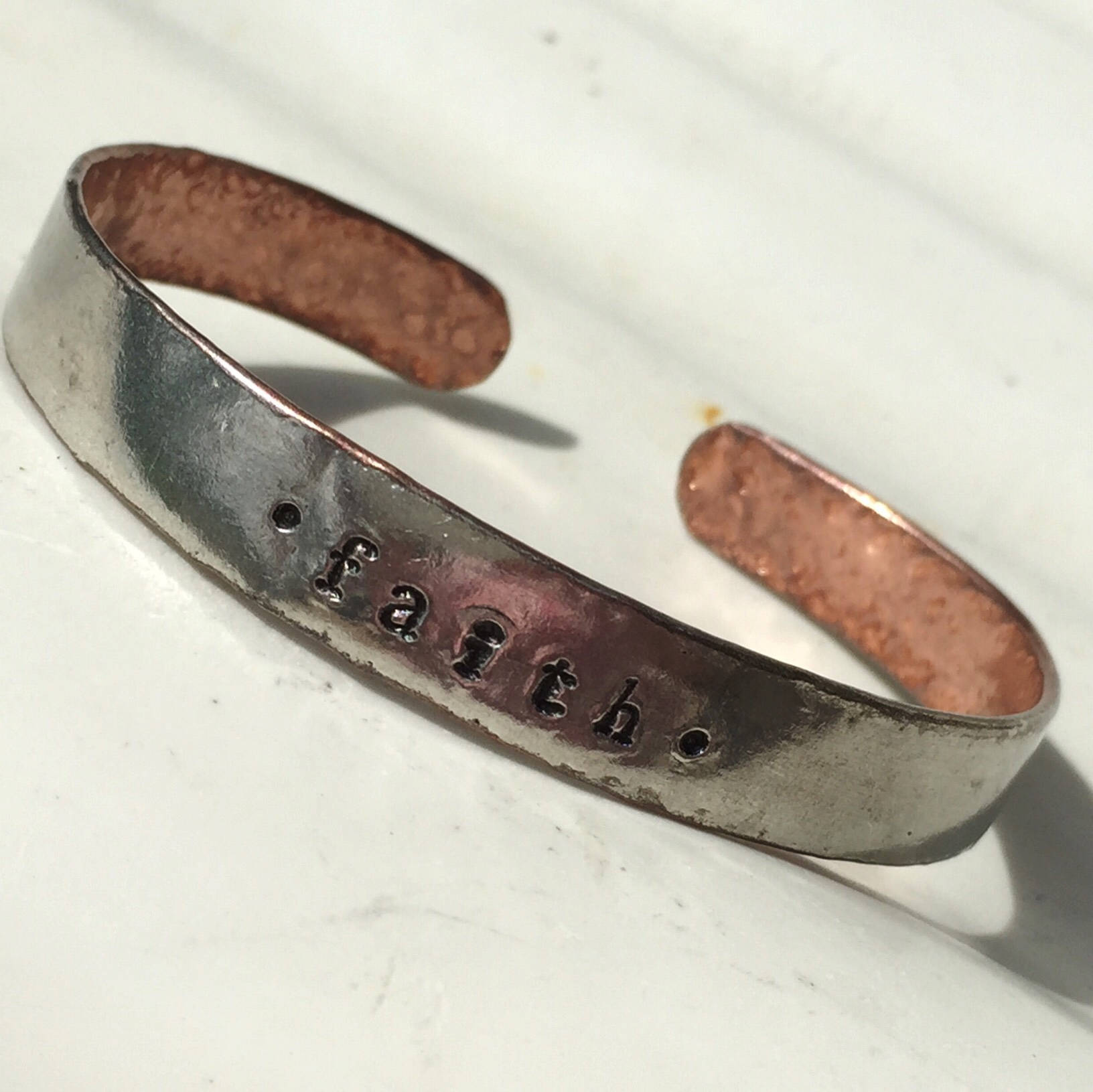 Faith Inspiring Bracelet Copper Soldered FAITH Bracelet with