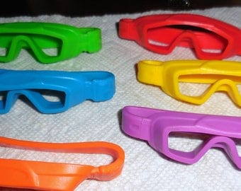 Multicolor Goggles For Your Steampunk Aviator Assemblage Or Your Reimagining Free Shipping
