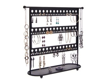 Earring Holder Stand Jewelry Organizer Necklace Storage Rack Earring Organizer Display a great way to declutter your jewelry box & drawers
