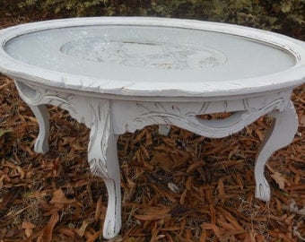 vintage shabby chic coffee table | etsy vintage shabby chic coffee table | etsy