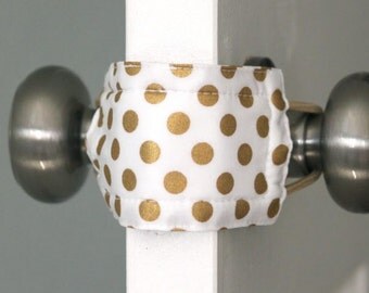 Goldie Dot Door Silencer, Door Jammer, Nursery Door Silencer, Door cushion, Door latch cover, baby shower gift, PATENTED LATCHY CATCHY