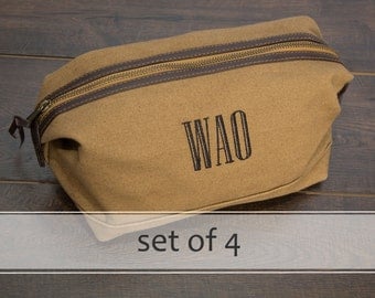 Best Men’s Toiletry Bags / Personalized Groomsmen Gifts / Dopp Kits / Travel Kits for Men / Men’s Wash Bags / Men’s Travel Bags / Set of 4