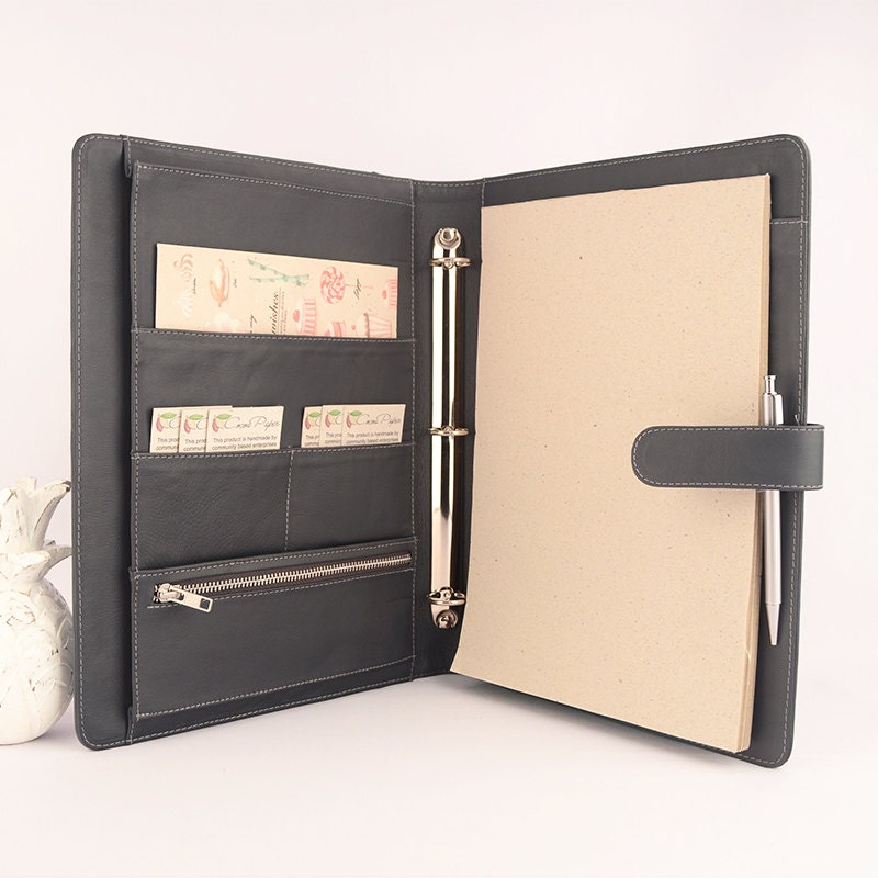 NEW A4 Leather Ring Binder Planner / Organizer 3 or by CocoaPaper