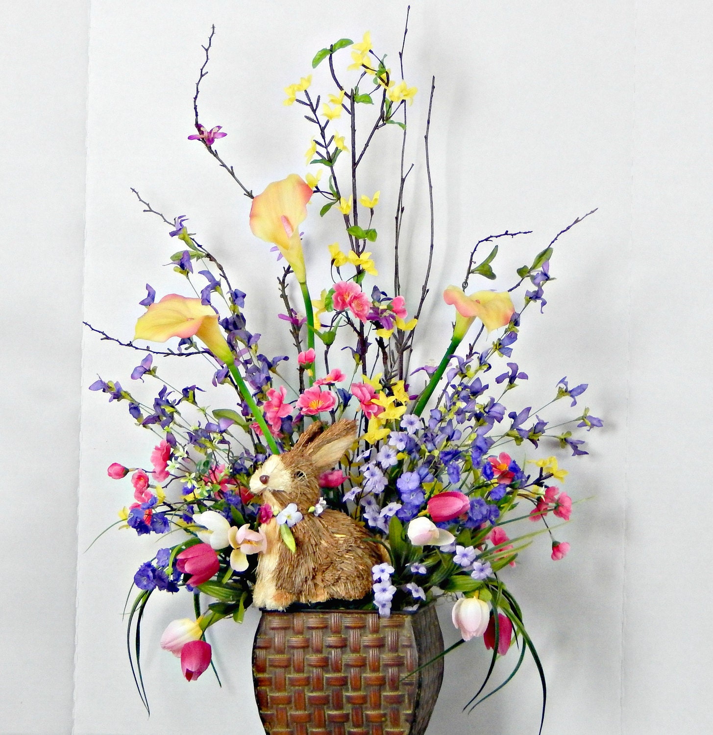 Easter Arrangement Bunny Arrangement Spring Floral