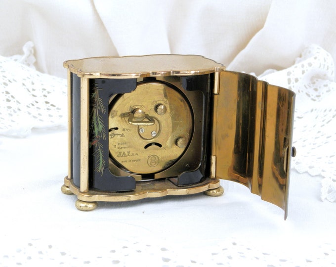 Quality 11 Jewel "Jaz de Luxe" Working Vintage Mid Century French Mechanical Alarm Clock, Retro Decor, Home Interior, Timepieace, Collection