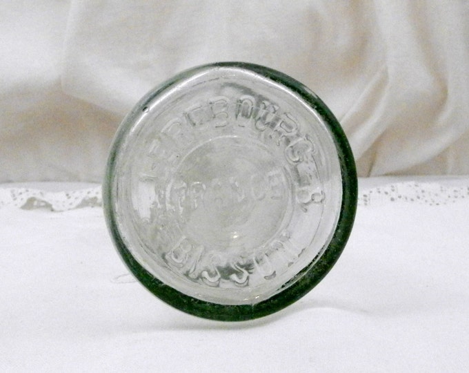 Rare large Antique French Tapered Glass Milk Bottle LEREBOURG & BISSON FRANCE With Cork, Farmhouse, Country Decor, Kitchen, Collection, Vase