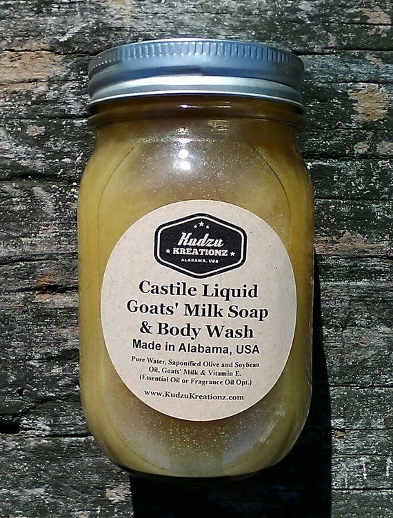 Castile Liquid Goats Milk Soap and Body Wash by KudzuKreationz