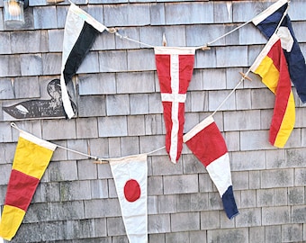 Nautical Flag Signal Pennant Flag Number 2nd Office Blue and White Pennant Man Cave Signal Flag