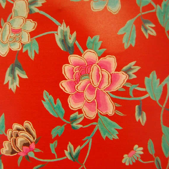 Decorative Paper Chinese Silk Floral Embroidery Design