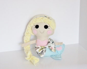 Pastel Butterfly Mermaid Plush Doll