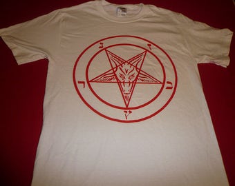 satan pentagram t shirt