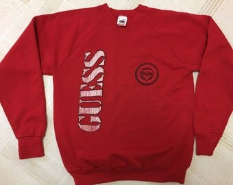 Vintage 1980's GUESS Marciano red sweatshirt