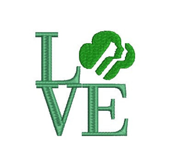 girl scouts LOVE embroidery design
