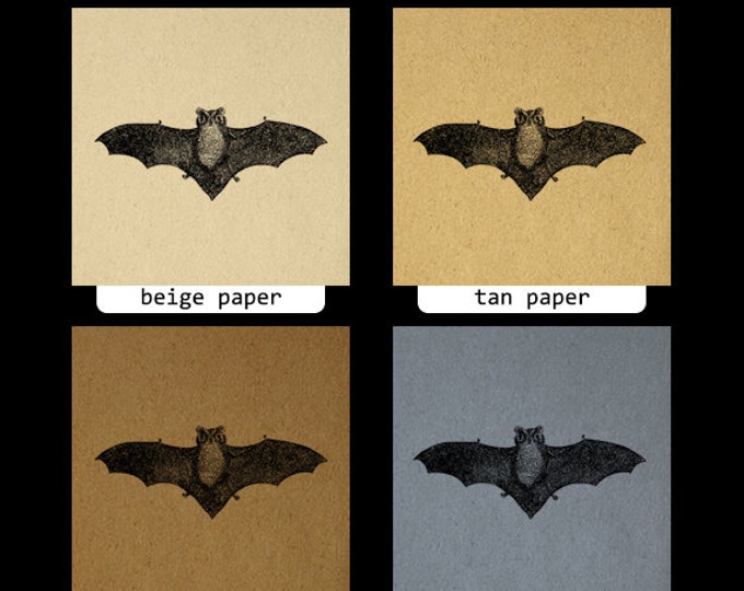 Printable Digital Antique Bat Image Halloween Download Graphic Vintage Clip Art Jpg Png Eps HQ 300dpi No.450