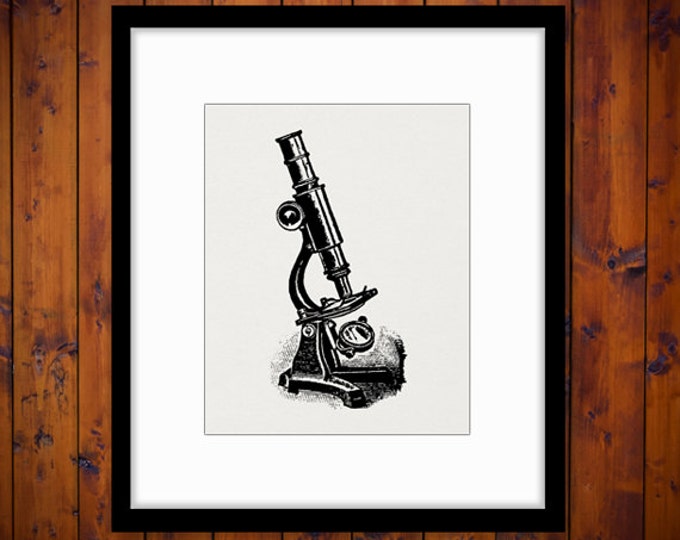 Vintage Microscope Digital Image Download Printable Graphic Vintage Clip Art Jpg Png Eps HQ No.1507