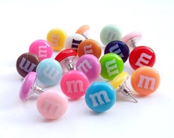 Candy Earrings Kawaii Kids accessories Children's jewelry Costume studs available in 15 colors Made extra strong and durable