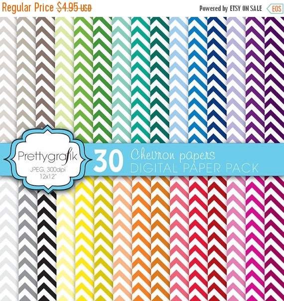 80% OFF SALE chevron digital paper, commercial use, scrapbook papers, background - PS565 Il_570xn