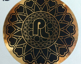Pretty Lights 3.5" gold metallic sticker.EDM, Derek Vincent Smith, Electronica,Basslights,