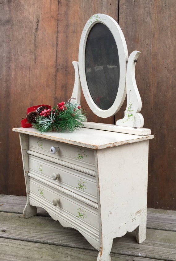 Items similar to Antique Vintage Salesman Sample Dresser With Mirror