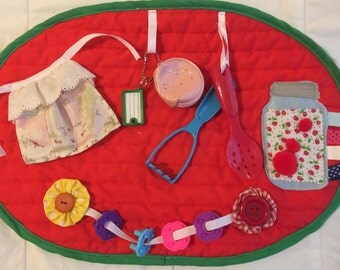 Fidget Quilt Busy Blanket Baking Themed Alzheimer's Dementia Montessori Sensory Tactile Activity Restless Hands Calming Fidgety Mat