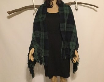 Blanket Wrap/Plaid Blanket Scarf/Winter Scarf, Oversized Scarf, Plaid Tartan Scarf, chunky scarf