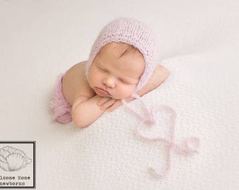 newborn fuzzy hat, newborn girl prop, girls photo hat, photography prop, photo prop, handmade bonnet, textured prop hat