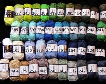 5, Catania cotton yarn, 5 skeins, 250 gr total, quality Cotton yarn, each 50g, pick your colors, now 85 colors, lalylala, granny squares
