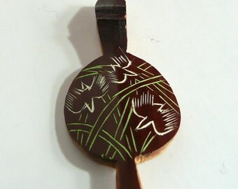 Vintage kanzashi - hair stick - Japanese vintage - white egret flowers - made of bamboo - WhatsForPudding #1992