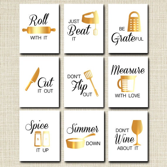 Kitchen Wall Art Kitchen Decor PRINTABLE signs INSTANT