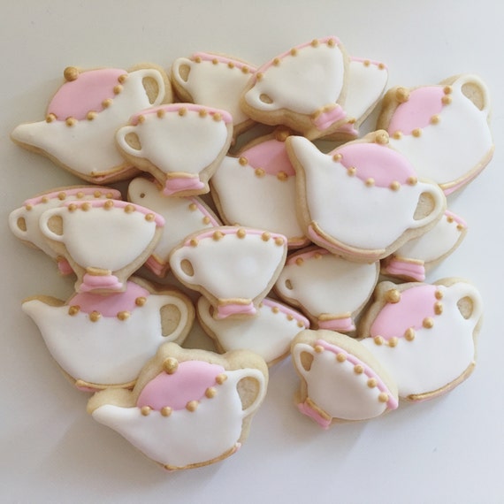 Items similar to Mini Tea Party Cookies Sugar Cookies on Etsy