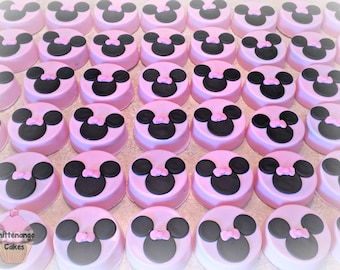Minnie Inspired Chocolate Dipped Oreos
