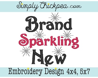 Embroidery Design - Brand Sparkling New - Just for Girls - Perfect for Baby Bodysuits - For 4x4 and 5x7 Hoops