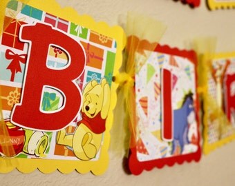 Winnie the Pooh Birthday Banner