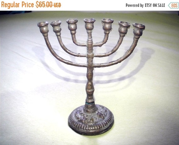 SALE Antique jewish menorahtemple by VintageAnd4All on Etsy
