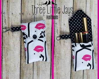 Lippy Clippy, lipsense holder, lipsense pouch, lipgloss purse, lipsense gift, cosmetic bag, lipgloss holder