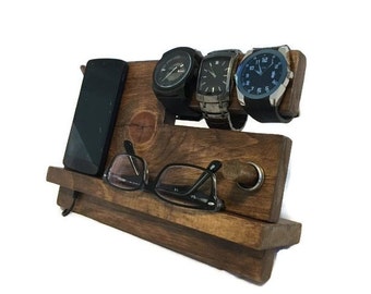 Valet Stand, bedside organizer - The Phone Docking Station 1.0 - Criss Cross edition