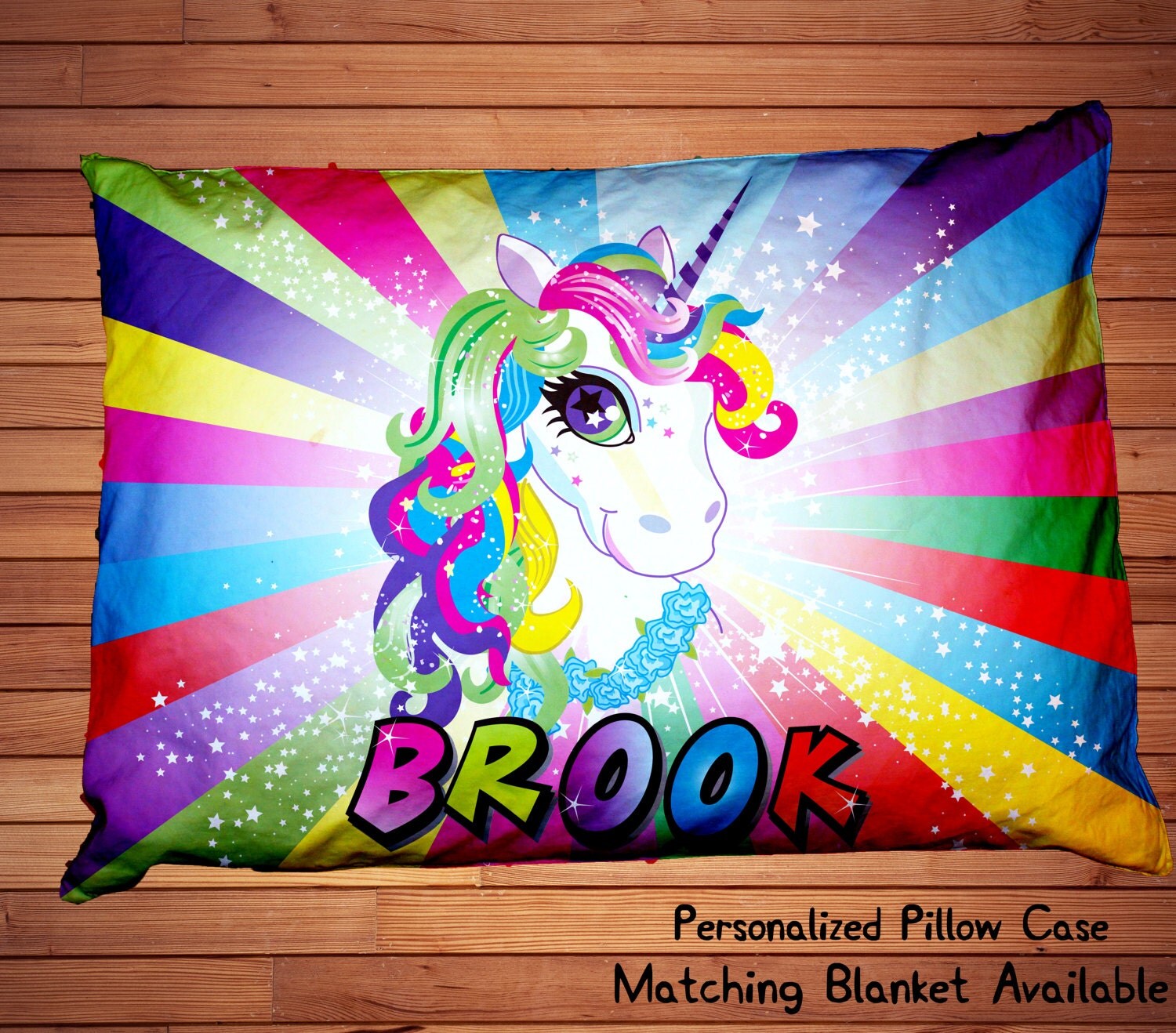 Personalized unicorn fantasy pillow case unicorn pillow case