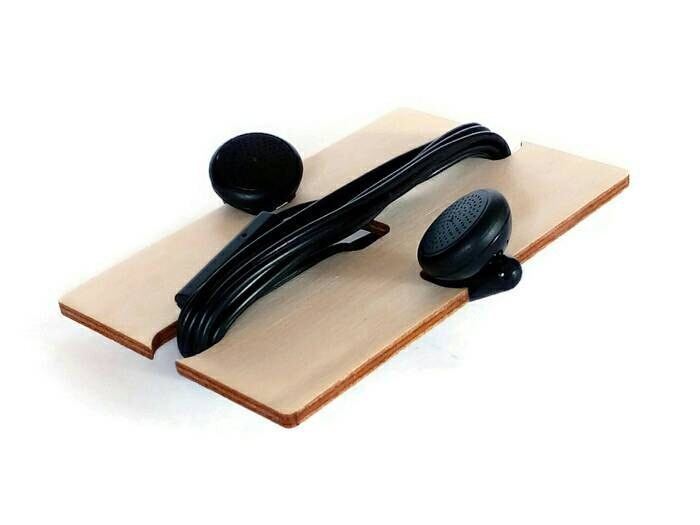 Laser cut wood earphone holderwood cord organizerwood