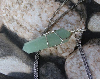 Crystal Necklace, Gemstone Healing, Aventurine Necklace, Healing Stone, Aventurine Pendant, Stone for Healing, Meditation, Gift for Her