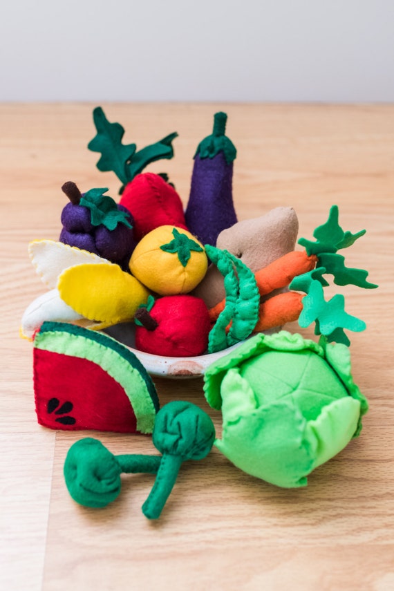 Felt Fruit and Vegetable Set