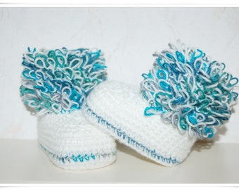 Baby shoes baby booties crochet baby booties newborn photo prop photography