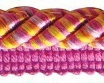 10 yards Unique Multi Colored 3/8" Cord with Lip............NEW......Current Design...