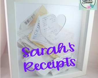 Receipt Holder/Receipt Keeper/Receipt Box/Receipt Organizer/Book Keeping/Receipt Storage/Business Receipts/Receipt Organiser