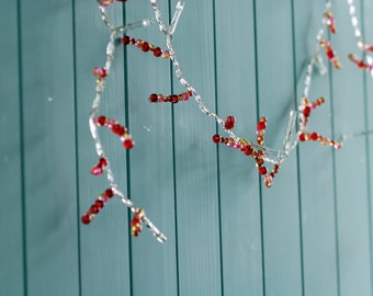 Fairy Lights Battery Operated - Garland Lights With Beads - Battery Operated Indoor String Lights - LED String Lights For Bedroom