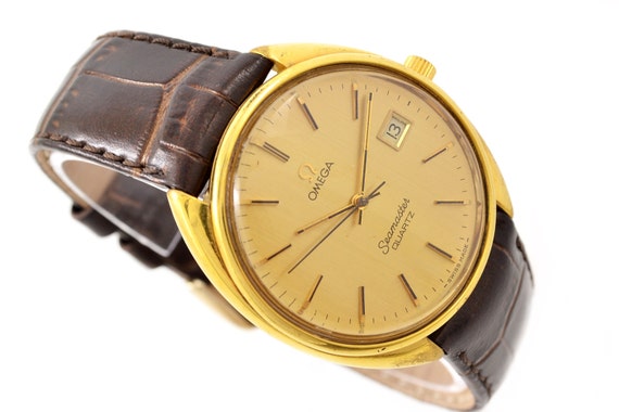 Vintage Omega Seamaster Cal.1342 Gold Plated Mens Quartz Watch 1231 - Make me an offer!