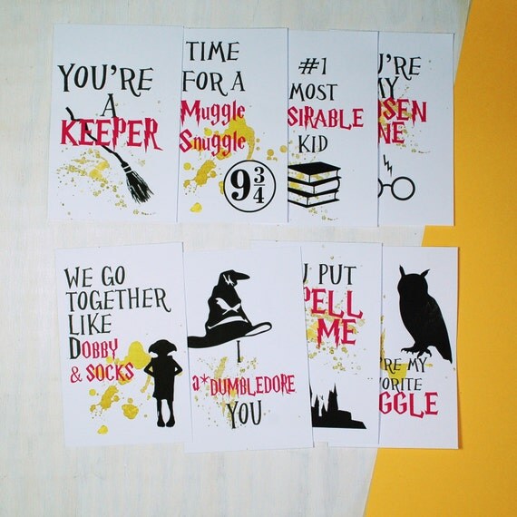 Items similar to Harry Potter Lunch Box Notes / Kids Valentines /Kids