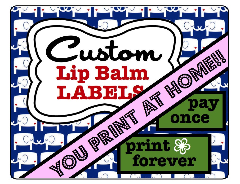 Personalized Lip Balm Labels Printable Custom Labels 