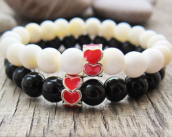 father's gifts best gifts for couples his and hers gifts for boyfriend matching couple bracelets heart bracelets relationship bracelets