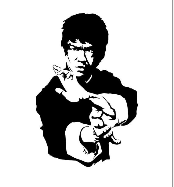 Bruce Lee Vector Clipart pdf svg eps png dxf INSTANT