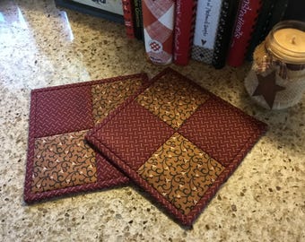 Kitchen Potholders / Quilted Potholders / Country Decor / Handmade / Item #1973